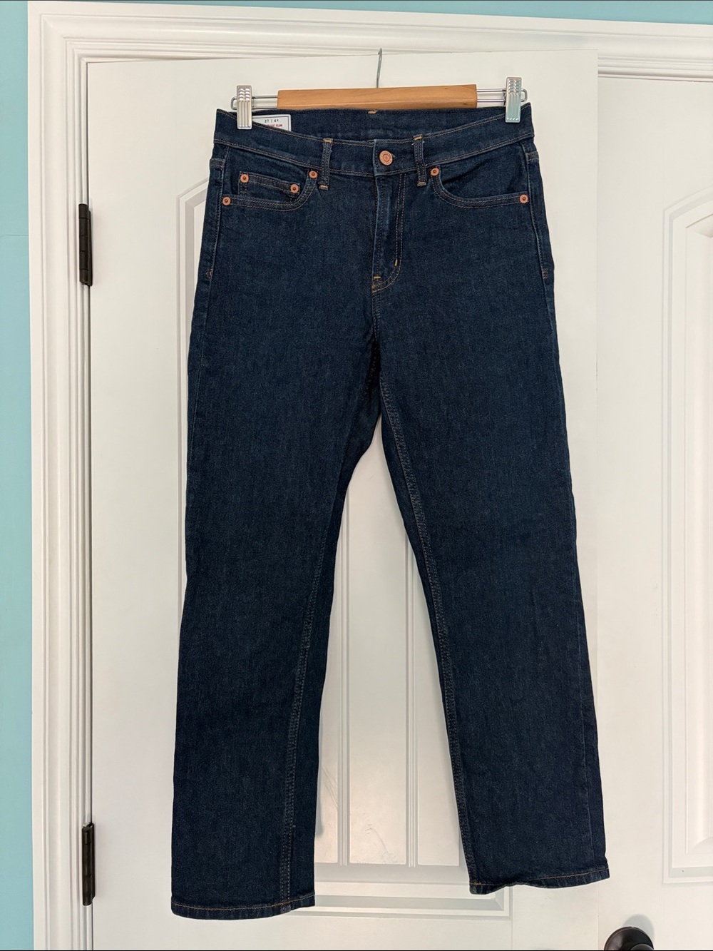 Gap Vintage Slim Mid Rise dark wash jeans 26 4 4s short